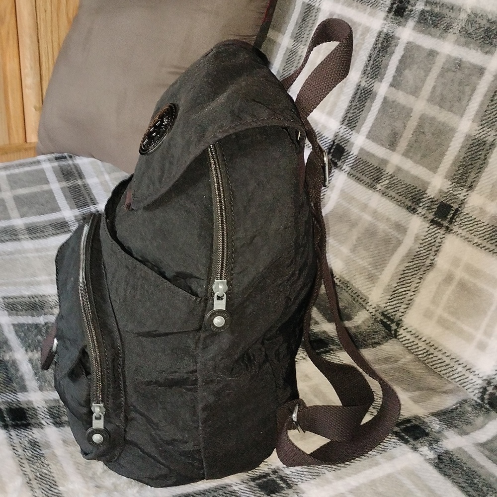 Kipling All Black Nylon Backpack - image 4